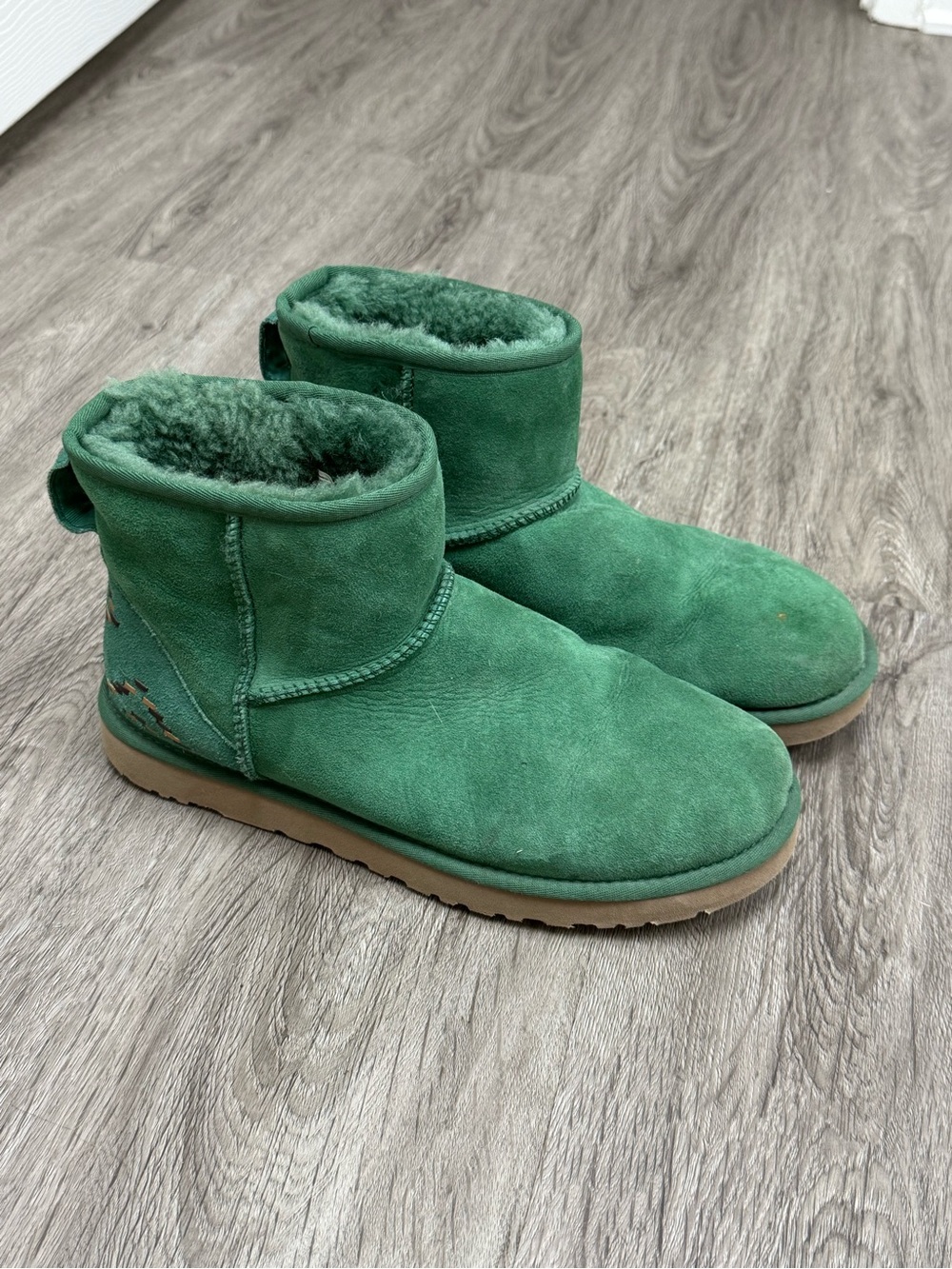 UGG Green Shearling Lined Boot